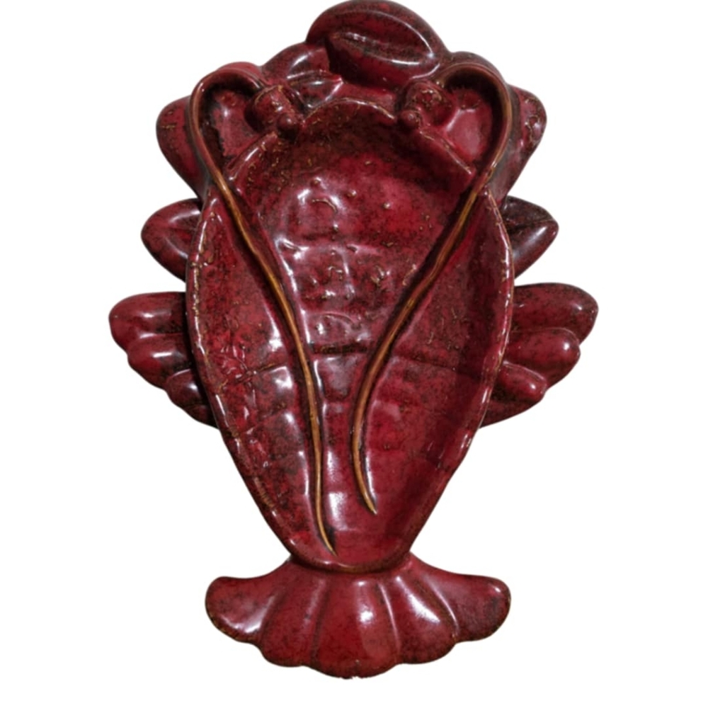 Vintage Lobster Pottery Sea Ocean Nautical Beach Decor Wall Plaque Art Dish 13"